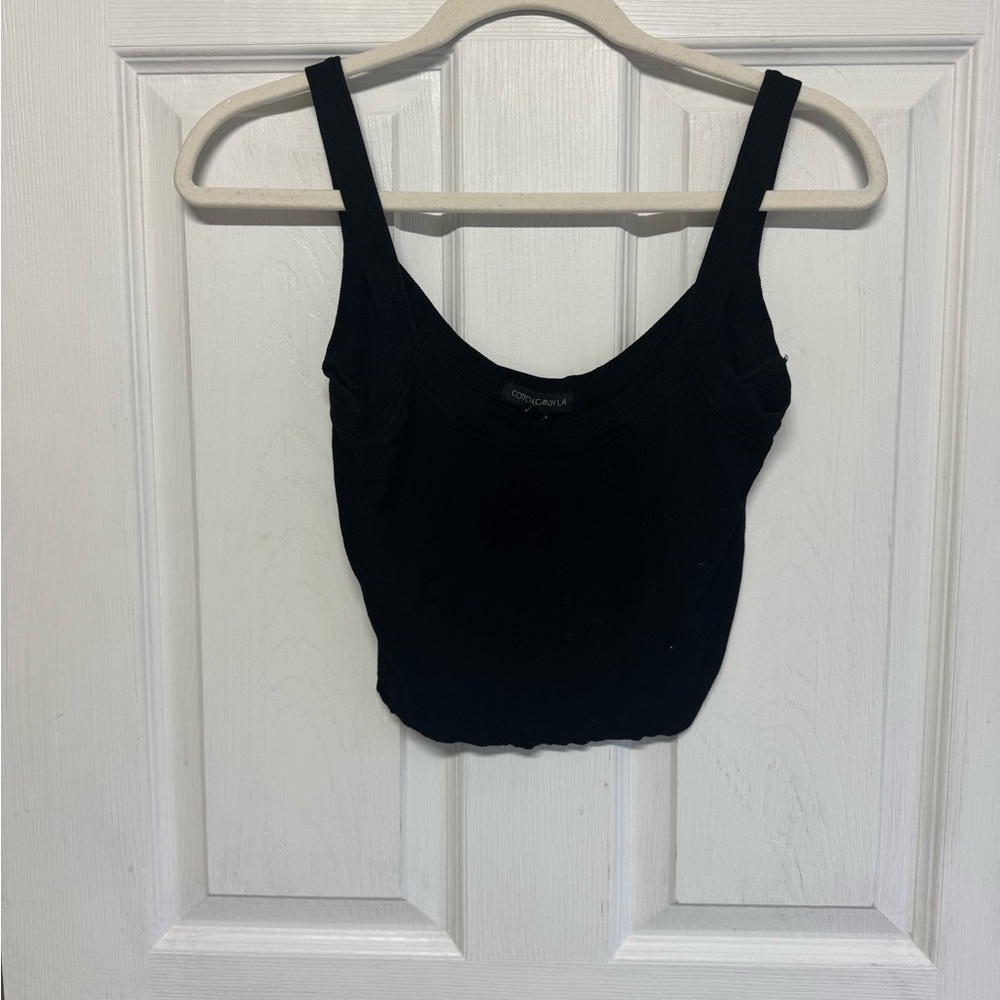 Black Women's Cropped Tank Top